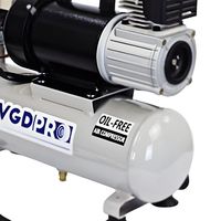 Compresseur d'air portable mini 12V haute efficacité à cycle de service long, sans huile, avec réservoir de 8 litres et arrêt automatique basse pression