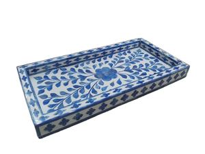 Bandeja Pequeña con Incrustaciones de Hueso Azul y Diseño Floral por PERFECT ENTERPRISES - Product Image 6