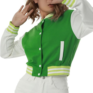 Chaqueta Corta de Moda de Alta Gama 100% Lana Personalizada para Mujer, Chaqueta Universitaria Personalizada para Mujer, Chaqueta de Béisbol para Equipo - Product Image 6