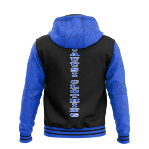 Sudadera con Capucha Sublimada Negra y Azul para Hombre, Súper Suave, Estilo Urbano, con Bolsillo Delantero, Felpa Francesa, Venta al Por Mayor - Product Image 2