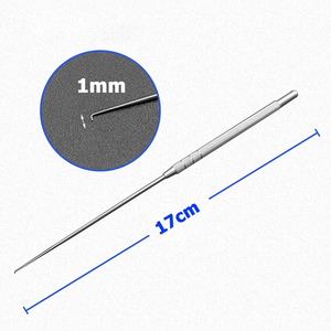 Curette auriculaire premium en acier inoxydable 14cm 16cm, pointes fines et émoussées, instruments chirurgicaux ORL et otologiques, marquage CE ISO - Product Image 2