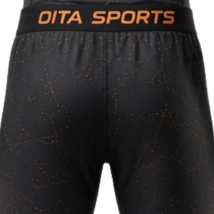 Black <b>Orange</b> Men Compression <b>T</b> <b>Shirt</b> and Shorts Set Breathable Quick Dry Gym Training Fitness Running Athletic Workout Sports - Product Image 6