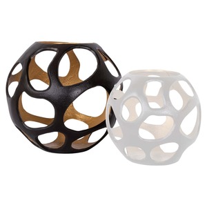 Black Iron <b>Lantern</b> With <b>Gold</b> Interior Openwork Design Heat Resistant Home Decoration - Product Image 3