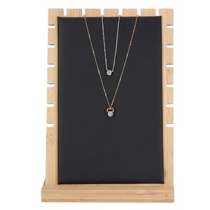 Exhibidores de Joyería Modernos e Impermeables de Madera en Varios Tamaños, con Base de Gamuza Extraíble para Collares - Product Image 5