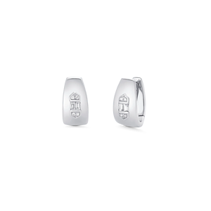 Boucles d'oreilles modernes en or blanc 10K avec diamants de laboratoire taille baguette certifiés IGI, style classique - Product Image 2