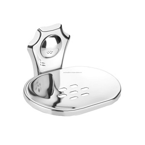 Jabonera doble de hoja de metal con acabado de latón antiguo, forma rectangular para accesorios de baño, precio al por mayor - Product Image 5