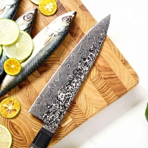 8-Inch Stainless Steel Chef <b>Knife</b> with Ambidextrous Resin Handle Extra <b>Sharp</b> Hammer Blade Satin Finish Dishwasher Safe - Product Image 6