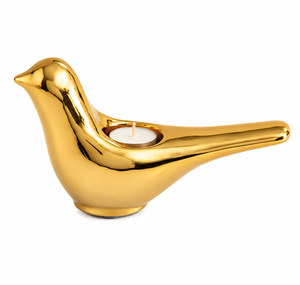 Porte-bougie décoratif en métal doré de luxe pour bougies chauffe-plat, idéal pour la décoration de table et les cadeaux - Product Image 1
