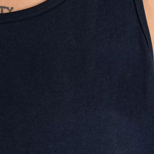 เสื้อกล้ามโพลีเอสเตอร์ผสมอีลาสเทน ระบายอากาศได้ดี สำหรับผู้ชาย สไตล์วินเทจ ถักแบบเรียบ ไม่มีโลโก้ ทรงหลวม ใส่สบายช่วงฤดูร้อน แขนเสื้อทรงหลวม - Product Image 5