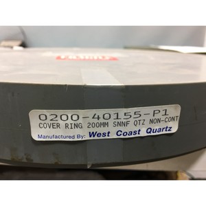 AMAT 0200-40155-P1 ANILLO DE CUBIERTA, 200MM SNNF CUARZO - Equipo y Piezas de Semiconductores de Confianza de Global Legacy - Product Image 3