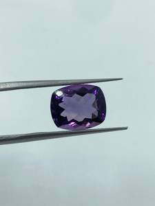 พลอยอเมทิสต์สีม่วงเข้มธรรมชาติทรงเหลี่ยมเจียระไนสำหรับทำเครื่องประดับอัญมณีแบบสั่งทำพิเศษสำหรับแหวน ราคาขายส่ง - Product Image 2