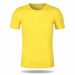 Camiseta de trabajo de manga corta de secado rápido personalizada OEM, ropa de trabajo con logo impreso personalizado, camiseta publicitaria con cuello redondo - Product Image 3