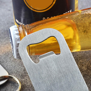 <b>Custom</b> Stainless Steel Bottle Opener Keychain Portable Metal Beer Bottle Opener <b>Key</b> <b>Ring</b> Promotional Gift - Product Image 6