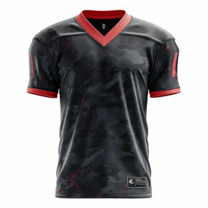 Camiseta Deportiva de Fútbol Americano con Cuello en V, Camiseta de Entrenamiento de Fútbol Americano Unisex - Product Image 3