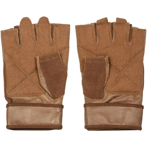 Guantes de Gimnasio de Cuero de Primera Calidad, Medios Dedos, con Logotipo Personalizado, Diseño Duradero para Fisicoculturismo y Entrenamiento en Gimnasio - Product Image 1