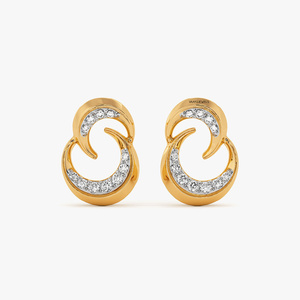 ต่างหูแบบติดหูทรงโค้งคู่ ดีไซน์ทันสมัย ชุบทอง เครื่องประดับแฟชั่น 18K 14K 10K เงินแท้ 925&935 - Product Image 2