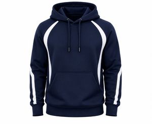 Men's Hooded Fleece Sweatshirt <b>Raglan</b> Sleeve Solid Color Breathable Quick Dry Casual Winter Wear Pocket Loose Fit 100% Cotton - Product Image 3