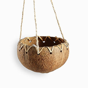 Coconut planter holder natural coco shell plant <b>pot</b> <b>large</b> flower <b>pots</b> outdoor garden supplies - Product Image 1