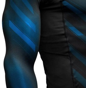<b>Men's</b> Full Sleeve Rash Guard Blue Spandex Polyester Quick Dry Performance <b>Shirt</b> Top Adult <b>Compression</b> Fit - Product Image 3