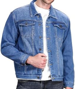 Blousons en jean enduit unisexe à col montant, logo frontal, respirants, coupe ajustée, style streetwear, hiver, faible MOQ - Product Image 1