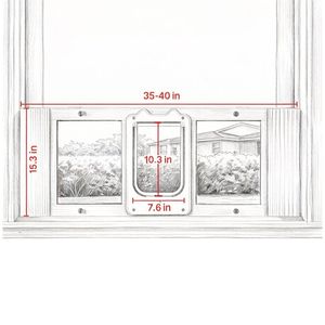 Puerta para Gatos de Longitud Ajustable para Ventanas, Interiores y Otras Puertas - Product Image 3