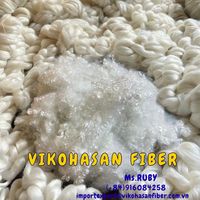 Precio Económico, Certificado ISO 9001/OEKO-TEX, Fibras de Poliéster PET 3D Finas, Fibra Corta de Poliéster 3D HCS Blanca Reciclable Vikohasan Spinning