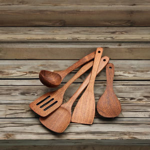 <b>Cooking</b> Spoon Set | Eco-Friendly <b>Wooden</b> Kitchen <b>Utensils</b> | Heat Resistant Wood Spoon Spatula Set | Wholesale & Custom Logo - Product Image 4
