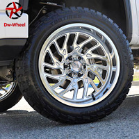 Jantes en alliage d'aluminium forgé sur mesure DW 20 22 24 26 pouces 4x170 6x170 8x180 Deep Dish Polished pour Ford F250 Chevrolet Silverado