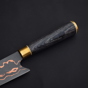 มีดเชฟเหล็กดามัสกัสทองแดงสไตล์ญี่ปุ่น งานตีมือ LEGACY BLADES ด้ามไม้แบบ Full Tang ใช้ได้ทั้งมือซ้ายและขวา สำหรับมืออาชีพ OEM - Product Image 4