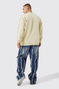 Original Manufacturer High Quality Vintage Black Custom Heavyweight Raw Selvage Baggy Selvedge Japanese Denim <b>Jeans</b> Men - Product Image 3