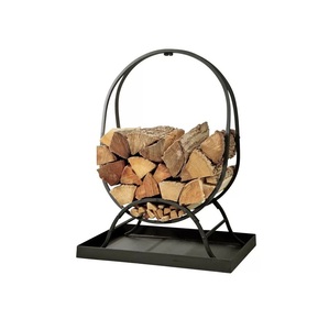 Support à bois tendance pour intérieur et extérieur, porte-bûches moderne en métal à cadre carré, revêtement poudré, taille, forme et couleur personnalisables - Product Image 1