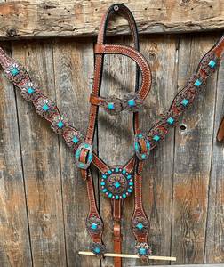 Harnais pour cheval en cuir fait main de style western Futurity Knott de qualité supérieure, très demandé, excellent prix pour l'équitation - Product Image 4