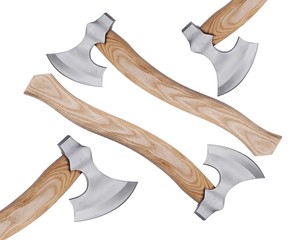 Hand-Forged High Carbon Steel Builder's Hatchet Custom OEM High-Carbon <b>Wood</b> Handle Bearded Head with Leather Sheath - Product Image 4