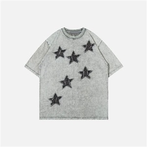 Camisetas de Alta Calidad para Hombre, Estilo Urbano, Corte Holgado, Algodón Grueso, Manga Corta, Tallas Grandes, Transpirables - Product Image 3