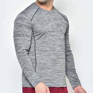 Compression Slim Fit <b>Tight</b> Men Fitness Wear Quick Dry Custom Long Sleeve Gym Rashgaurd Workout Men - Product Image 1