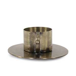 Jaffsexports Porte-bougie en aluminium sur pied avec poignée, résistant à la chaleur, fait main, durable, pour activités religieuses et mariages - Product Image 2