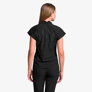 Pantalon de travail médical pour femmes, coupe droite, extensible, respirant, taille élastique, multi-poches, pour infirmières, personnel de santé, hôpital - Product Image 4