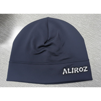 Bonnet de course en polyester/élasthanne doublé satin, bonnet ajusté avec logo personnalisé, bonnet de sport d'hiver élastique