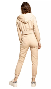 Conjunto Deportivo Corto para Mujer con Sudadera con Cremallera y Pantalones Jogger, Material de Poliéster y Elastano, Transpirable, de Secado Rápido, de Alta Calidad, Dos Piezas - Product Image 6