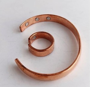 Handmade Antique Hammered Pure Copper Matte Bohemian Style Unisex Cuff <b>Bracelet</b> <b>Healing</b> - Product Image 4