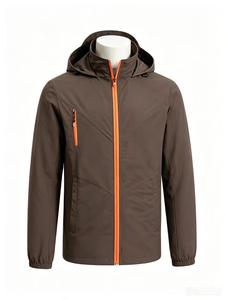 Chaqueta con Capucha Unisex AL SWANS INTERNATIONAL, Impermeable, Resistente a Ácidos y al Viento, con Cierre de Cremallera, Ropa Deportiva para Exteriores, Corte Regular - Product Image 5