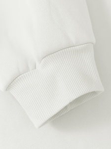 Custom <b>White</b> Cotton Blend <b>Women's</b> Hoodie Angel Letter Print Casual Pullover <b>Sweatshirt</b> - Product Image 3
