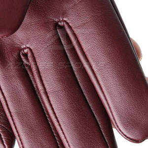 Gants en cuir pour homme compatibles écran tactile - Doux et chauds, décontractés pour l'hiver, écologiques avec doublure en polyester - Product Image 6