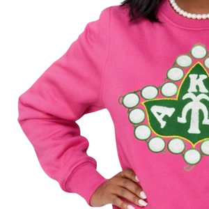 Sweat-shirt d'hiver pour femme en molleton Ivy, écologique, à séchage rapide, respirant, avec lettres grecques brodées, col rond de qualité supérieure - Product Image 4