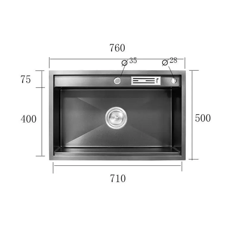 Tidak ada tanda atau noda tersisa, wastafel stainless steel di dapur