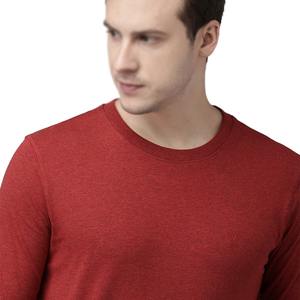 เสื้อยืดแขนยาวผู้ชายคุณภาพสูง ผ้าฝ้าย 100% สีดำล้วน เสื้อผ้าแฟชั่นผู้ชาย ระบายอากาศได้ดี คอกลม แขนยาว - Product Image 5