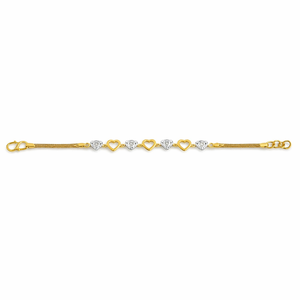18ct <b>Gold</b> Heart Shape Crystal Link <b>Bracelet</b> for Women Romantic Elegant <b>Adjustable</b> Chain Jewelry Wedding Party Daily Wear Gift - Product Image 5
