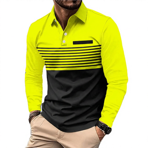 Men's Anti-Wrinkle Embroidered Short Sleeve Color Blocked <b>Striped</b> Zipper for <b>Shirt</b> Casual Knitted Top <b>White</b> Navy <b>Black</b> - Product Image 2