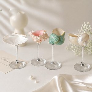 Verres à shot en coquillages naturels pour le whisky et le vin, vente en gros, pour les amateurs de plage - Product Image 1