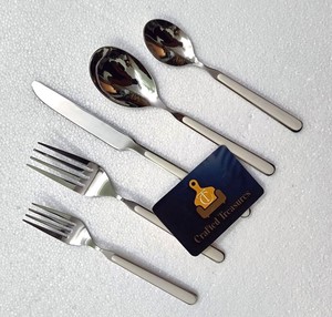 Ensemble de couverts de luxe écologiques, manches en résine polie miroir, acier inoxydable durable, réutilisable, vaisselle de mariage - Product Image 3